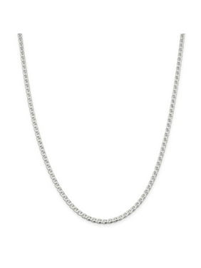 Lex & Lu 14k White Gold 1.15mm Rolo Pendant Chain Necklace 